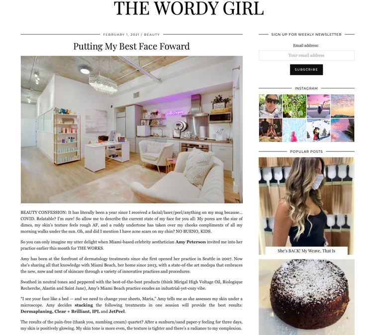 The Wordy Girl: Putting My Best Face Forward